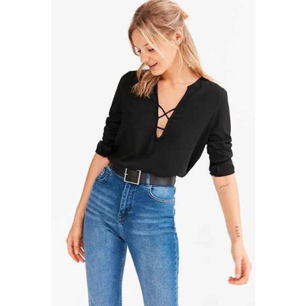 UO Silence + Noise Josephine Blouse
